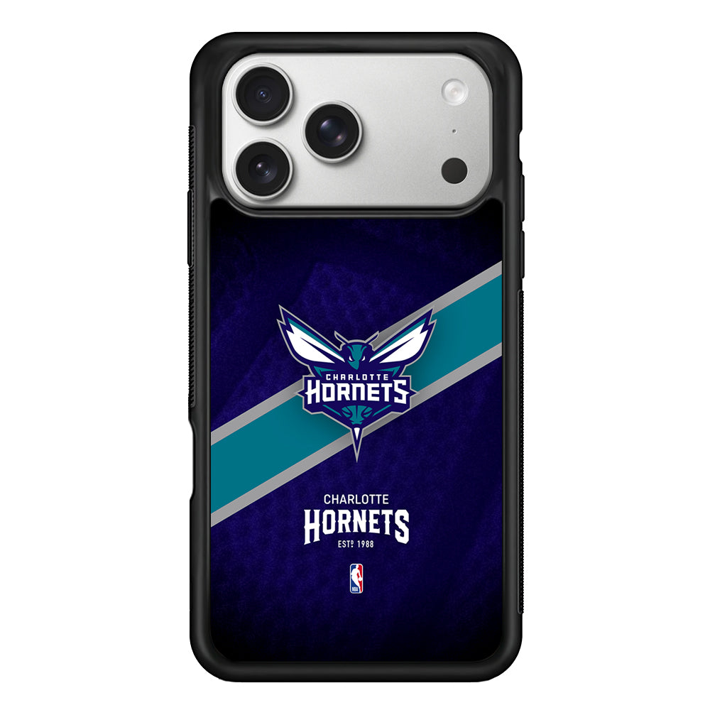 Charlotte Hornets Logo iPhone 17 Pro Case | Slim Rubber Case for iPhone 17 Pro
