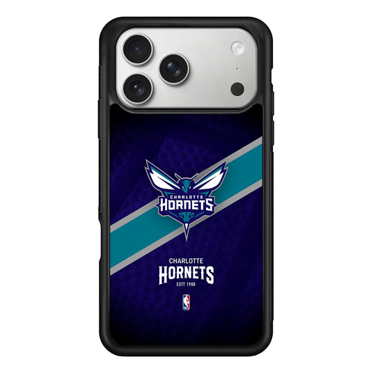 Charlotte Hornets Logo iPhone 17 Pro Case | Slim Rubber Case for iPhone 17 Pro