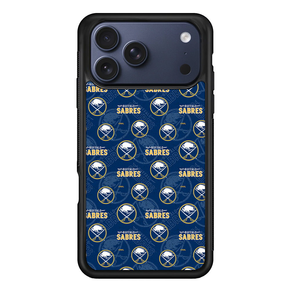 Buffalo Sabres Pattern iPhone 17 Pro Max Case | Slim Protective Cover for iPhone 17 Pro Max