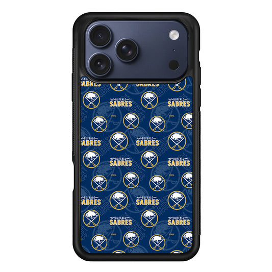 Buffalo Sabres Pattern iPhone 17 Pro Max Case | Slim Protective Cover for iPhone 17 Pro Max