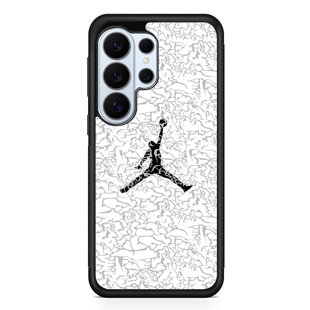 Air Jordan Gray Abstract Pattern Samsung Galaxy S26 Ultra Case | Protective Phone Cover