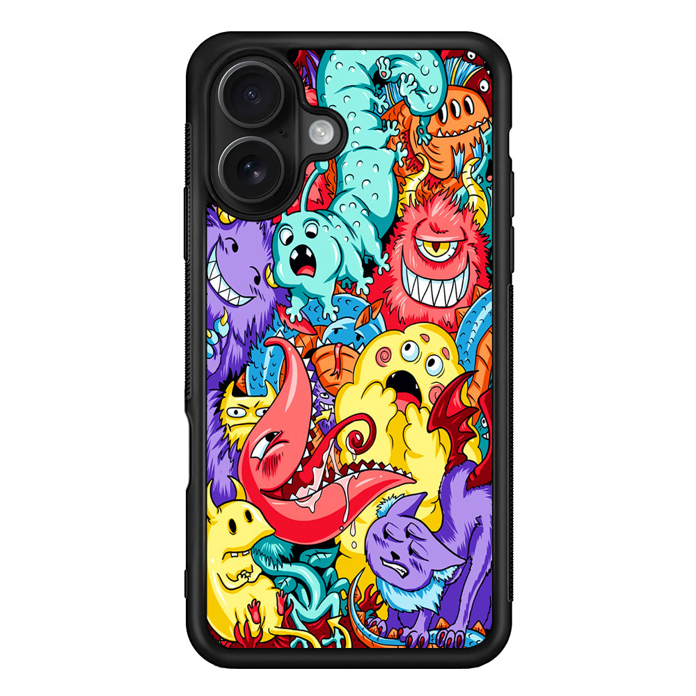Monster Party Character iPhone 16 Case - Oxvistore