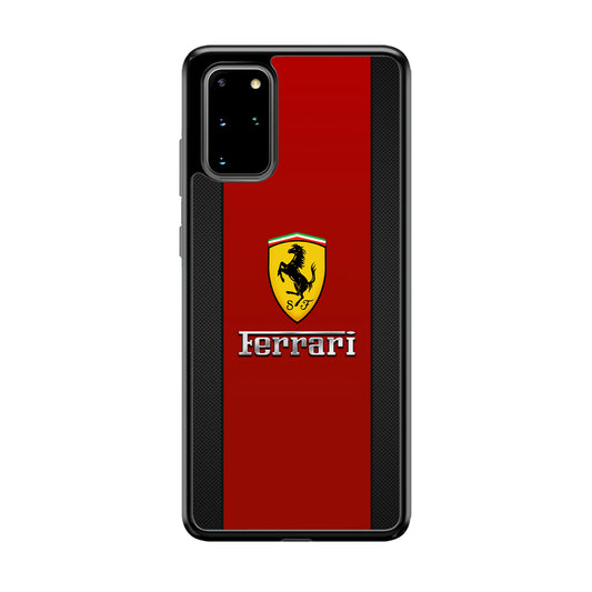 Ferrari Luxury Car Stripe Logo Samsung Galaxy S20 Plus Case | Slim Rubber Case for Samsung Galaxy S20 Plus
