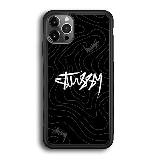 Stussy Black Vibes iPhone 12 Pro Max Case | Slim Rubber Case for iPhone 12 Pro Max