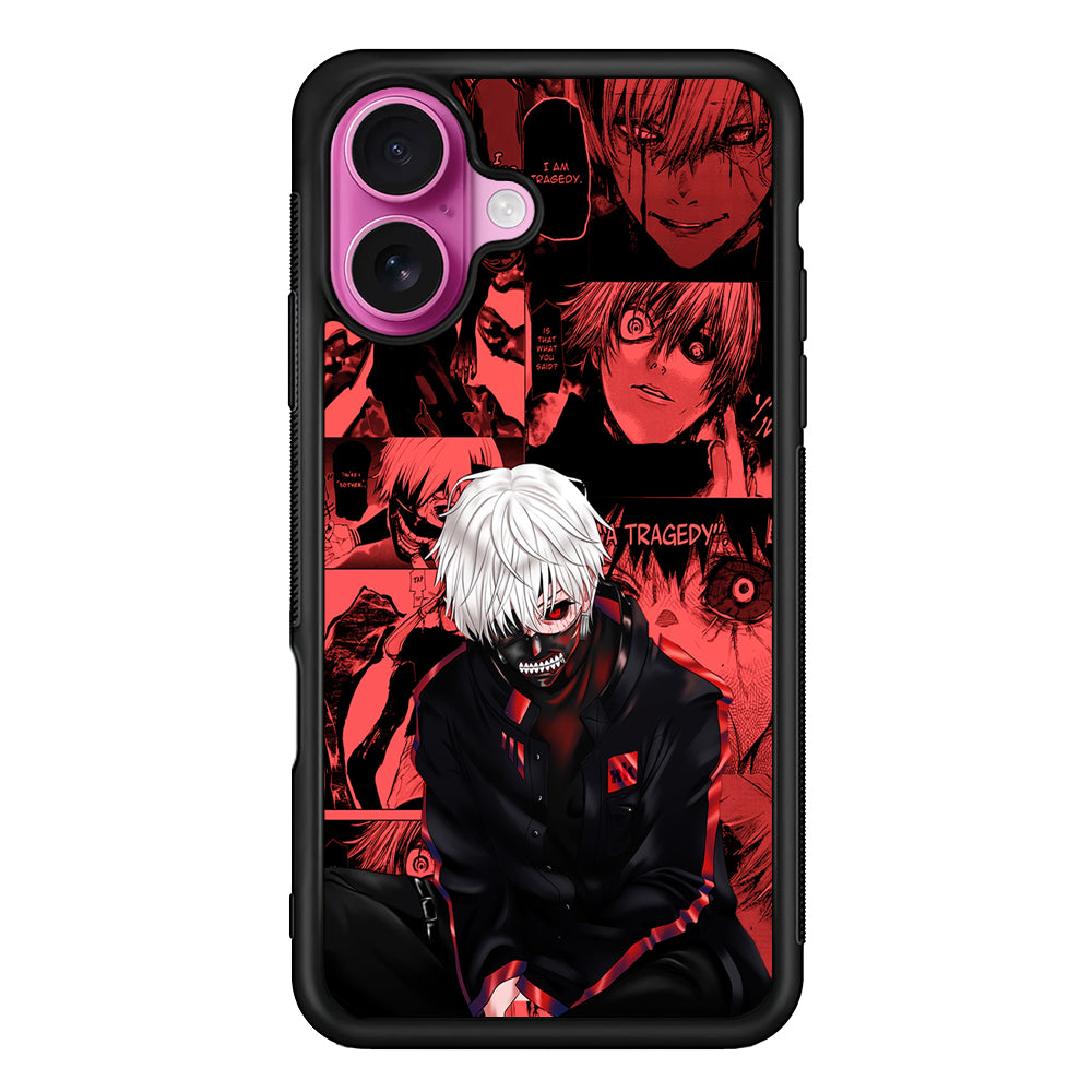 Kaneki Tokyo Ghoul Comic iPhone 17 Case | Slim Protective Rubber Phone Cover