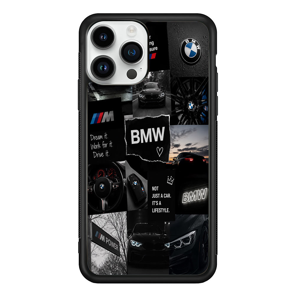 BMW M4 Cinematic Collage iPhone 13 Pro Case | Slim Rubber Case for iPhone 13 Pro