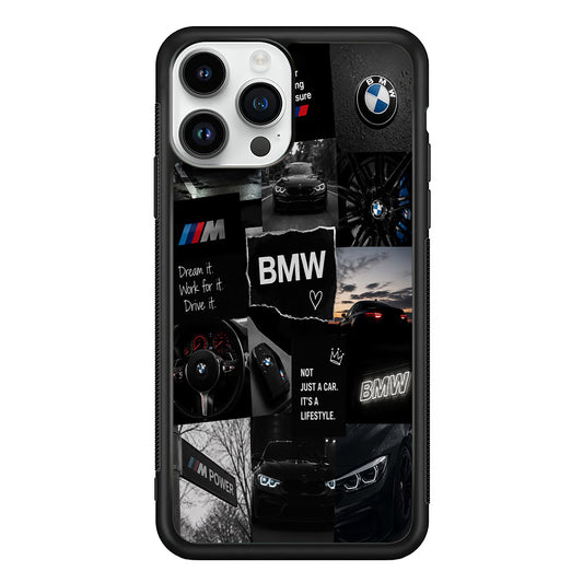 BMW M4 Cinematic Collage iPhone 13 Pro Case | Slim Rubber Case for iPhone 13 Pro