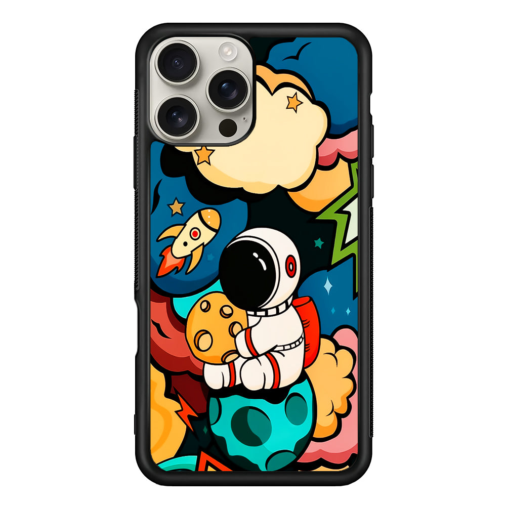 Cute Astronaut Hug The Planet iPhone 16 Pro Max Case | Stylish Protective Case for iPhone 16 Pro Max