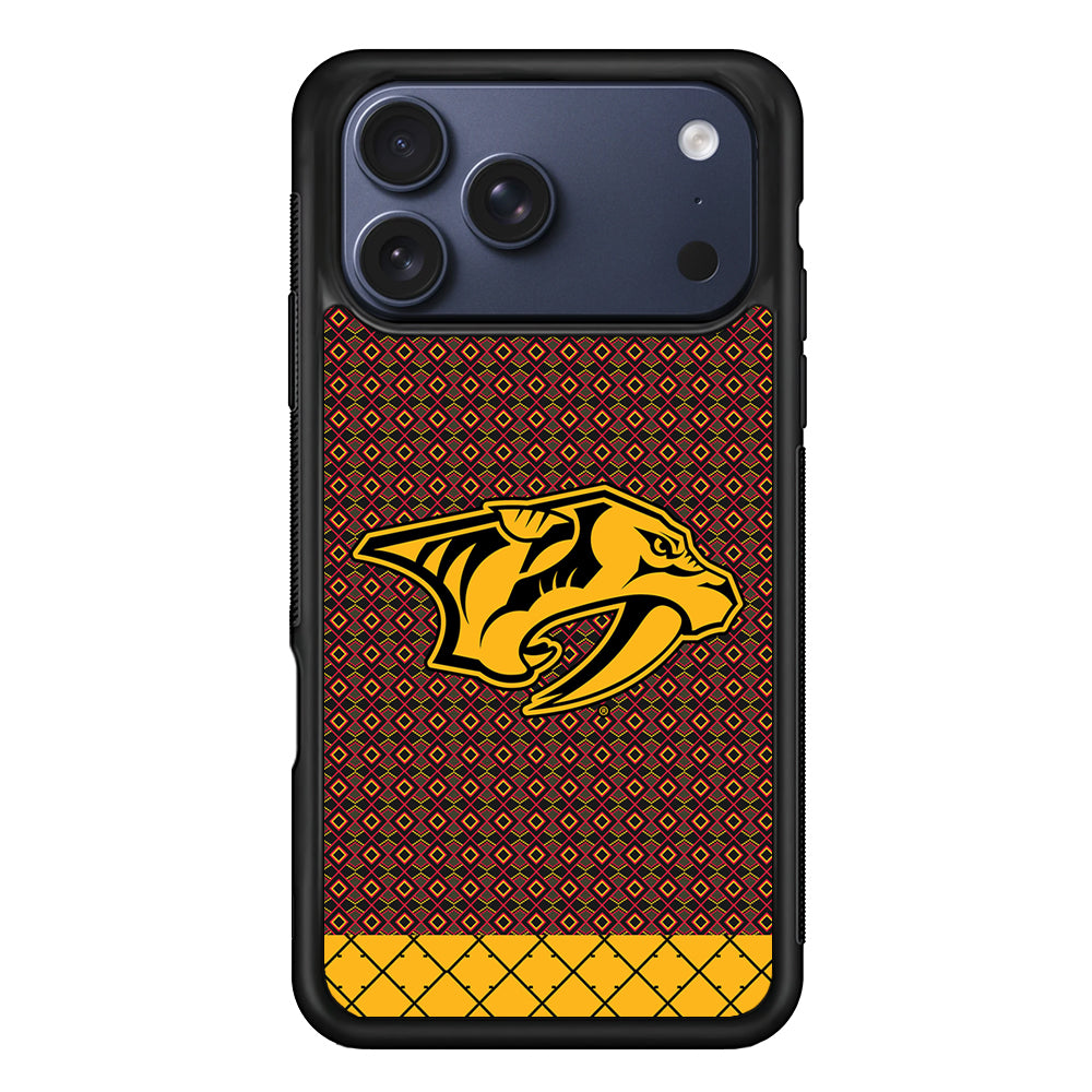Nashville Predators Pattern iPhone 17 Pro Max Case | Slim Protective Cover for iPhone 17 Pro Max