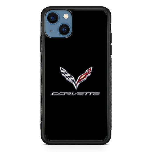 Chevrolet Corvette Logo Black iPhone 13 Case | Slim Rubber Case for iPhone 13