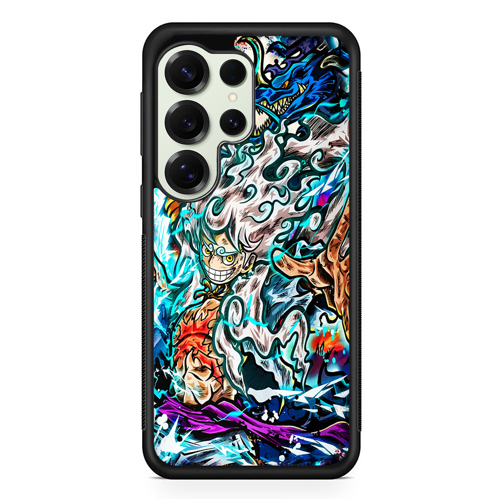 Luffy Gear 5 VS Kaido Samsung Galaxy S25 Ultra Case | Durable Rubber Case for Samsung Galaxy S25 Ultra