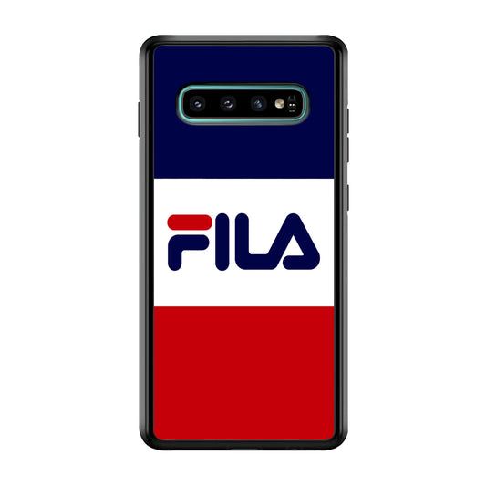 Fila Three Colors Samsung Galaxy S10 Plus Case | Slim Rubber Case for Samsung Galaxy S10 Plus