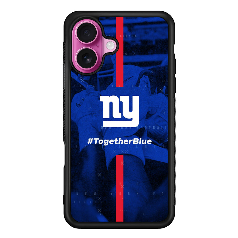 New York Giants Together Blue iPhone 17 Case | Slim Protective Rubber Phone Cover