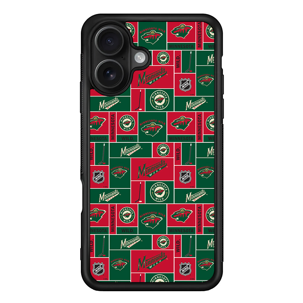 Minnesota Wild Pattern iPhone 16 Case - Oxvistore