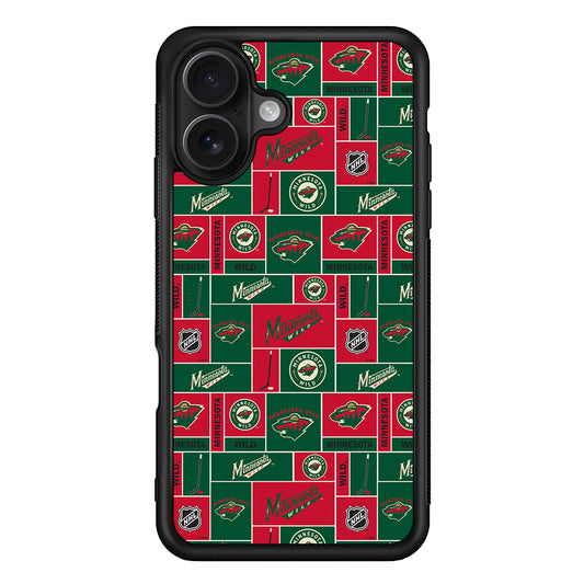 Minnesota Wild Pattern iPhone 16 Case - Oxvistore
