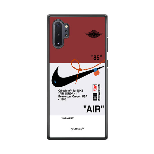 Off White x Nike Air Jordan Red Samsung Galaxy Note 10 Plus Case | Slim Rubber Case for Samsung Galaxy Note 10 Plus