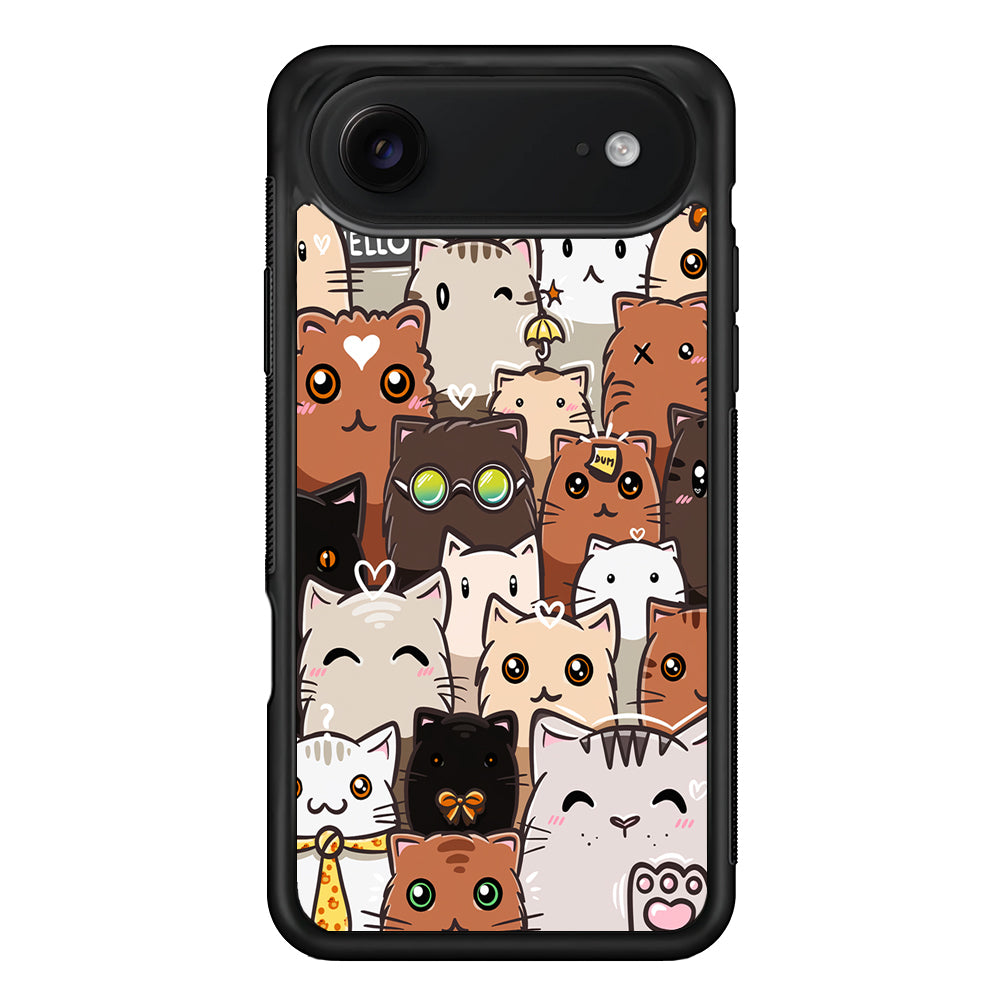 Cute Cat Pattern Kawaii iPhone 17 Air Case | Protective Case for iPhone 17 Air