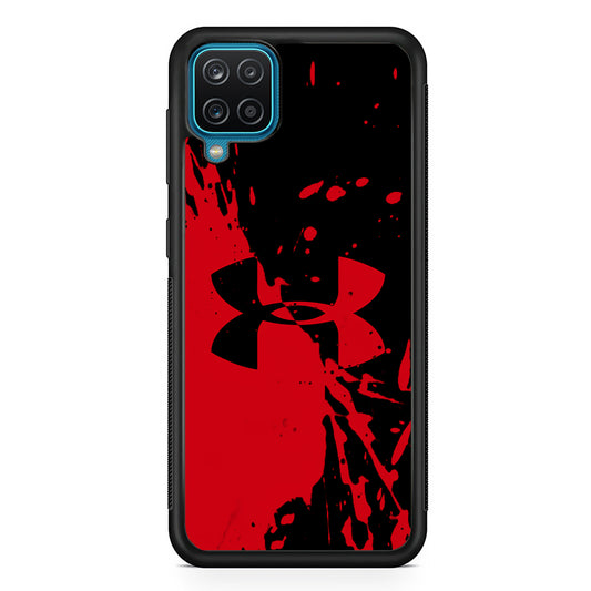 Under Armour Black Red Samsung Galaxy A12 Case | Slim Rubber Case for Samsung Galaxy A12