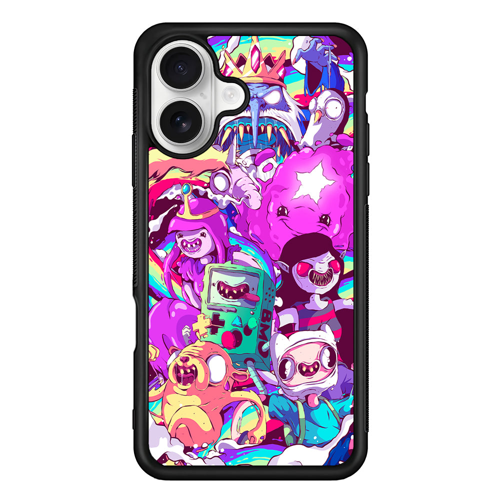 Adventure Time in the Liquid World iPhone 16 Plus Case | Durable Protective Rubber Cover