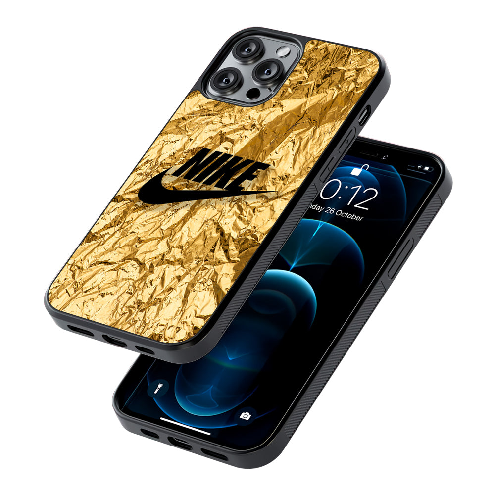 Nike Gold Paper 2D Rubber Phone Case | Slim Protective Phone Case