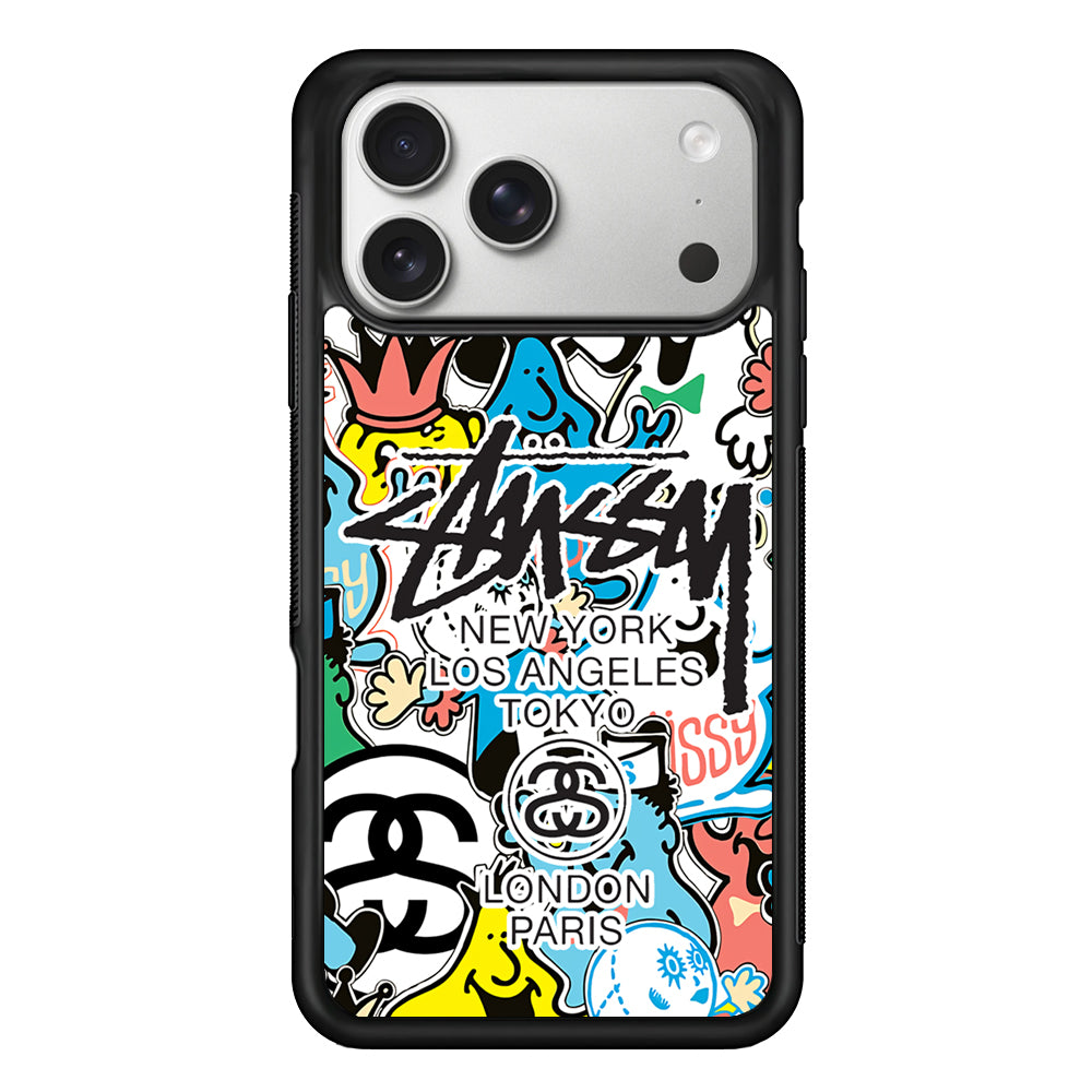 Stussy Doodle Doll iPhone 17 Pro Case | Slim Rubber Case for iPhone 17 Pro
