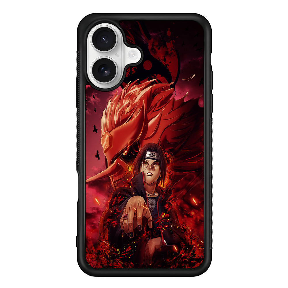 Naruto Itachi of The Sharingan Susanoo iPhone 16 Plus Case | Durable Protective Rubber Cover
