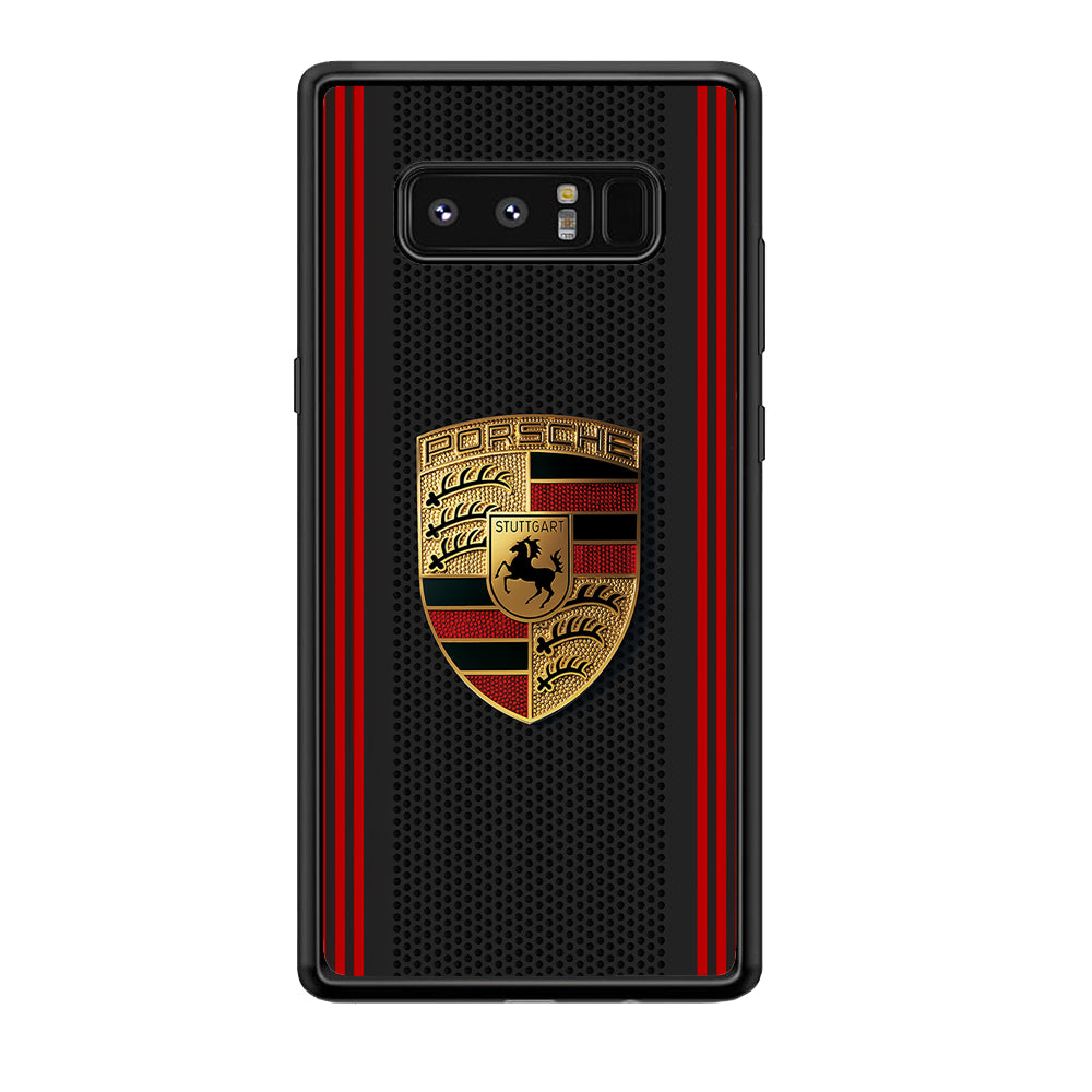 Porsche Gold Emblem Samsung Galaxy Note 8 Case | Slim Rubber Case for Samsung Galaxy Note 8