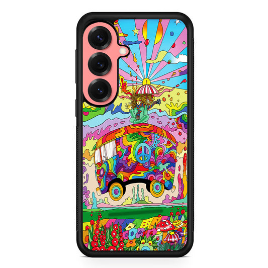 Hippie Trippy Van Rainbow Samsung Galaxy S25 Case | Protective Case for Samsung Galaxy S25