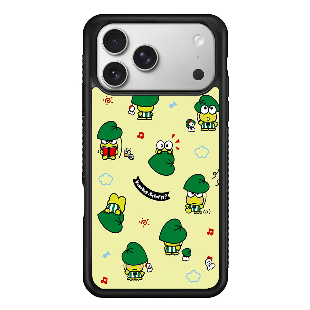 Keroppi Frog Activity Cartoon iPhone 17 Pro Case | Slim Rubber Case for iPhone 17 Pro