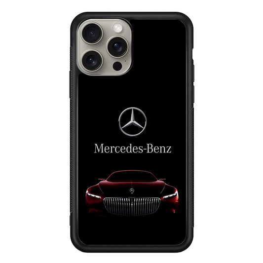 Mercedes-Benz Red Dark Aesthetic iPhone 15 Pro Case | Slim Rubber Case for iPhone 15 Pro