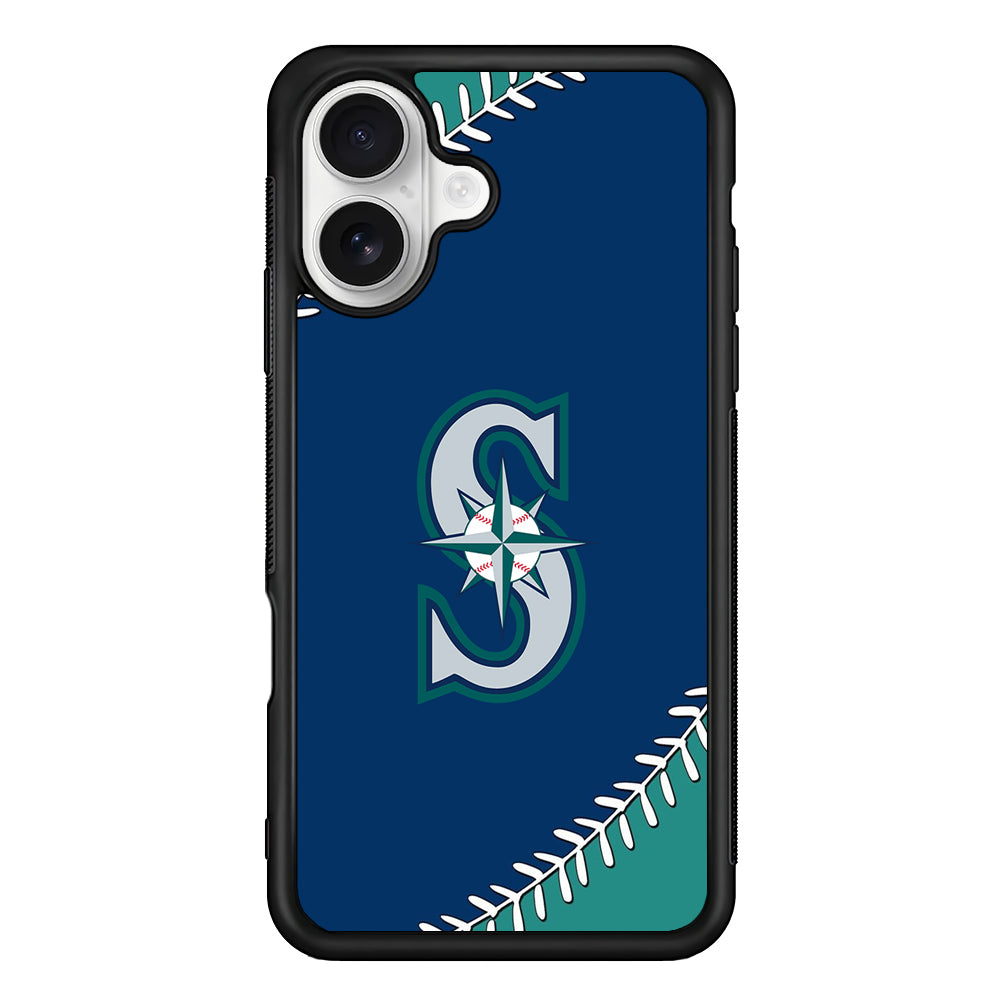 Seattle Mariners Ball iPhone 16 Plus Case | Durable Protective Rubber Cover