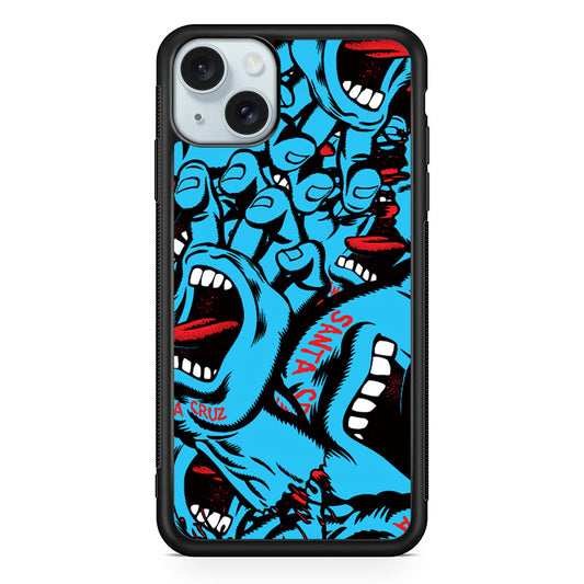 Santa Cruz Skateboard Pattern iPhone 14 Case | Slim Rubber Case for iPhone 14
