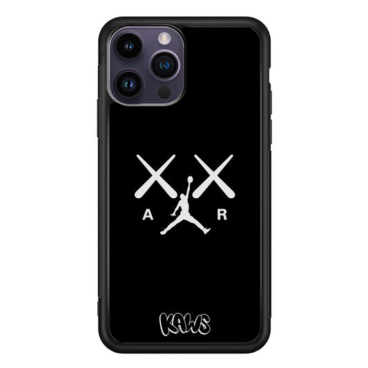 Kaws Air Jordan Midnight Black iPhone 14 Pro Max Case | Slim Rubber Case for iPhone 14 Pro Max