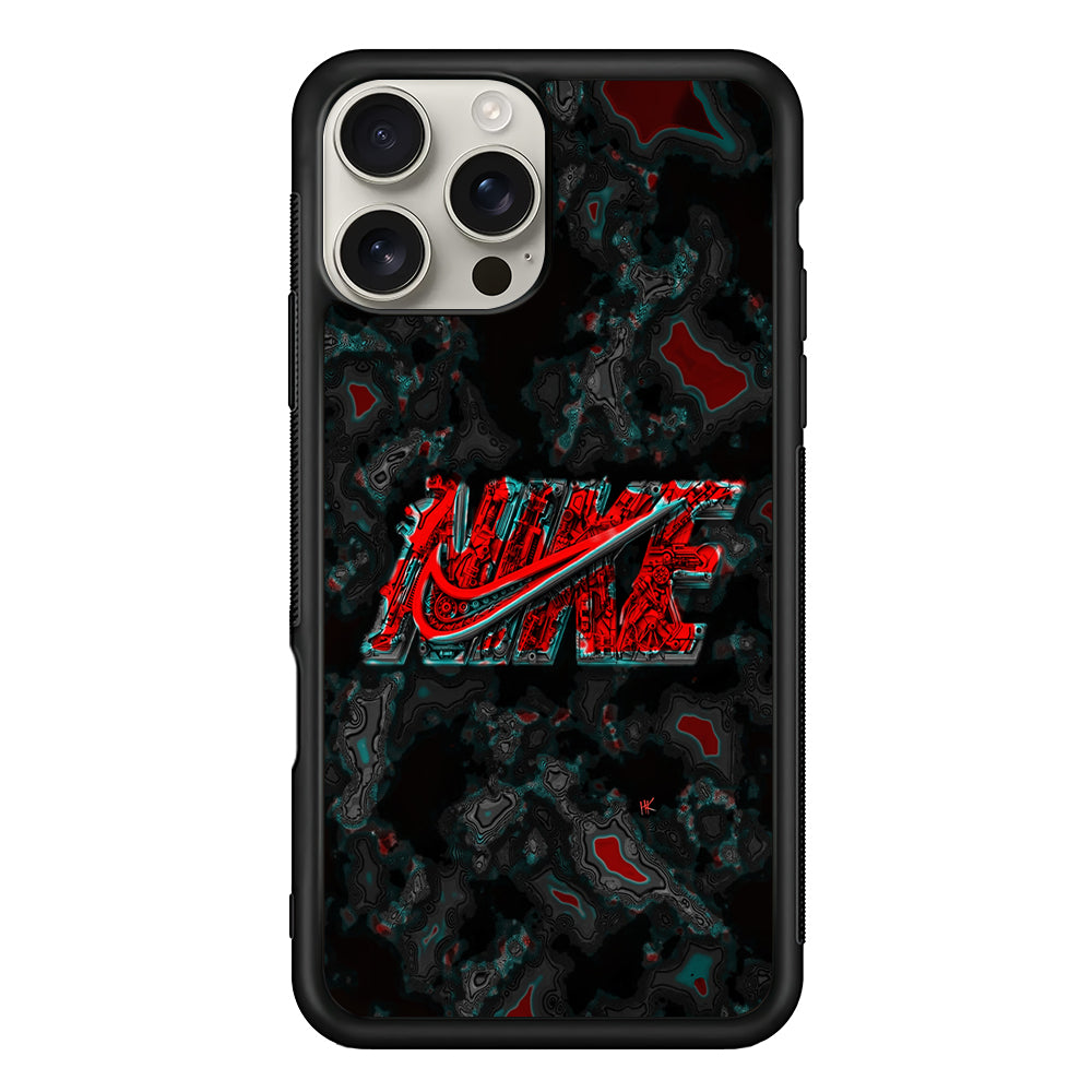 Nike Logo Marble Abstract iPhone 16 Pro Max Case | Durable Everyday Protective Cover