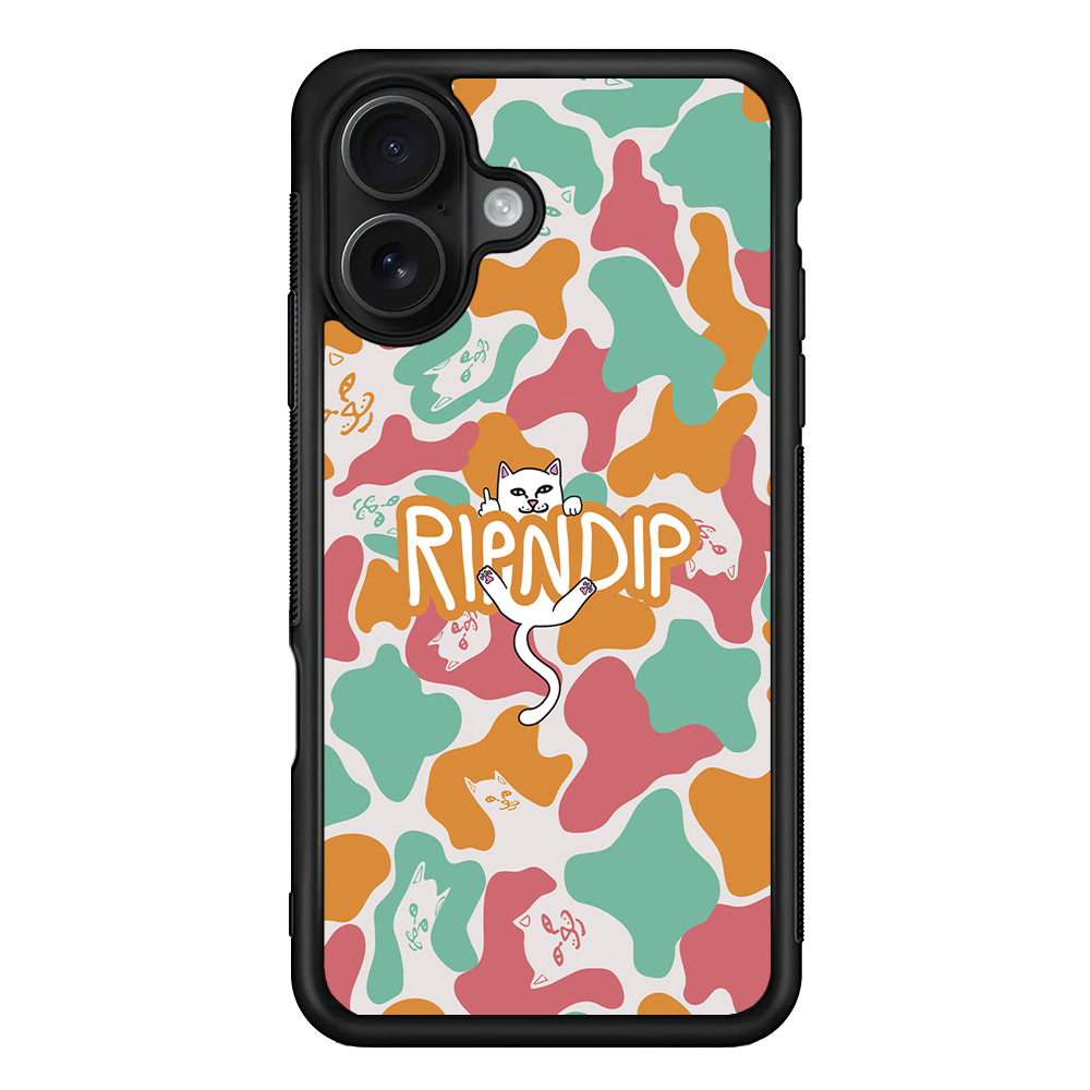 Rip N Dip Colorfull Camo iPhone 16 Case | Slim Rubber Case for iPhone 16