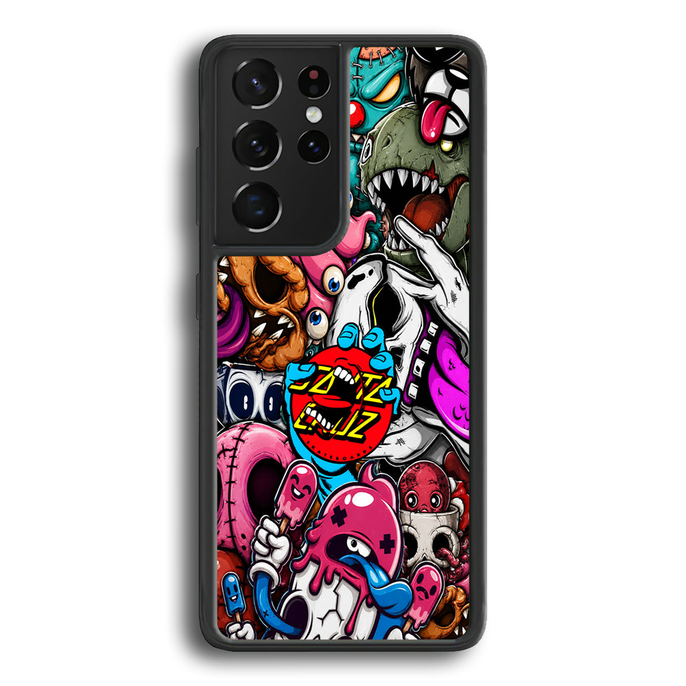 Santa Cruz Skateboard Nightmare Samsung Galaxy S21 Ultra Case | Slim Rubber Case for Samsung Galaxy S21 Ultra