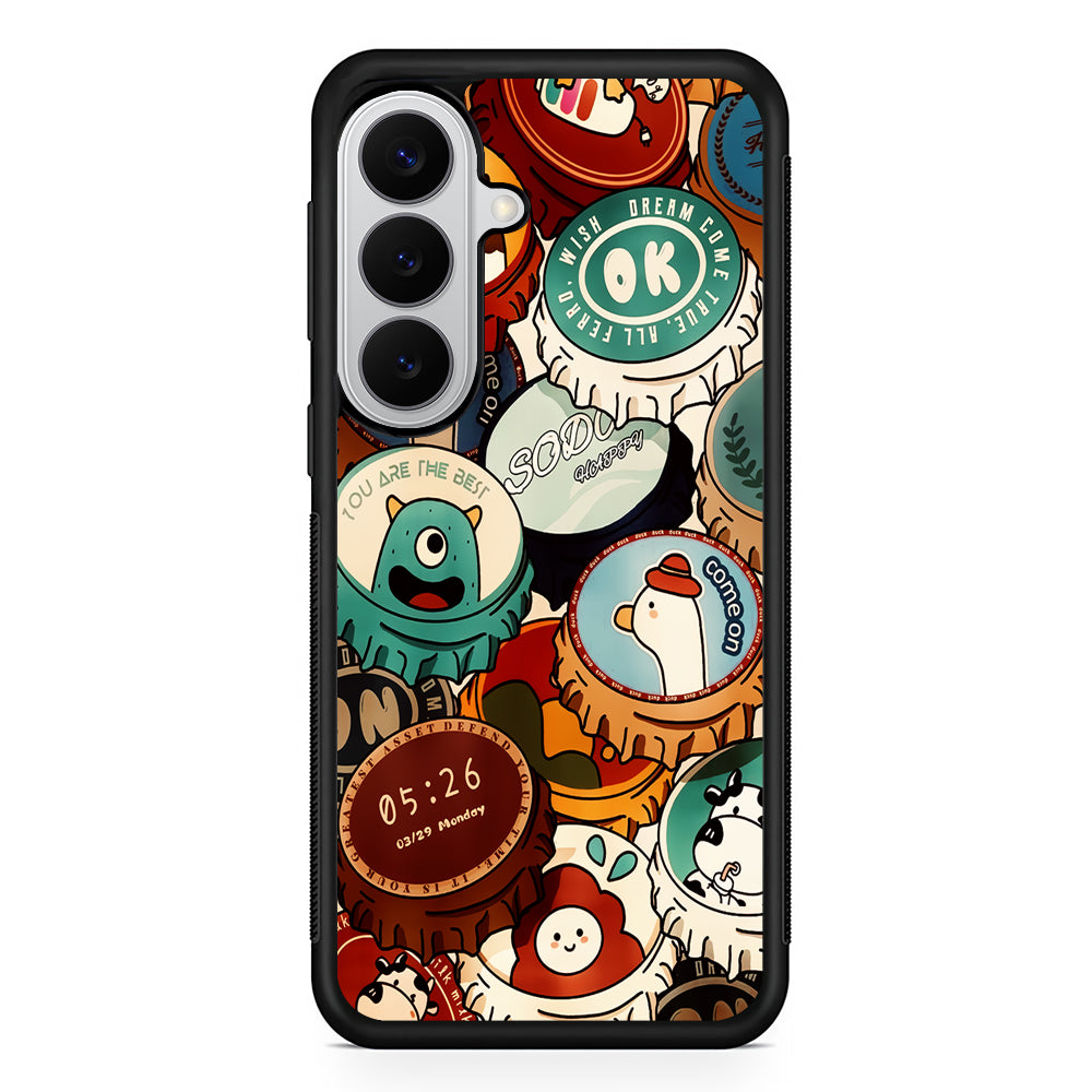Collection of Bottle Caps Samsung Galaxy S26 Case | Protective Rubber Cover