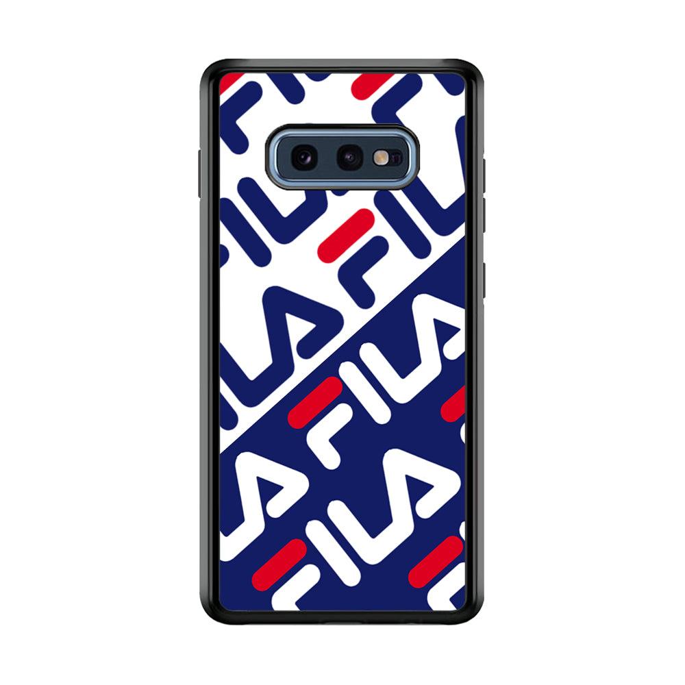 Fila Patern in Slope Samsung Galaxy S10E Case | Slim Rubber Case for Samsung Galaxy S10E