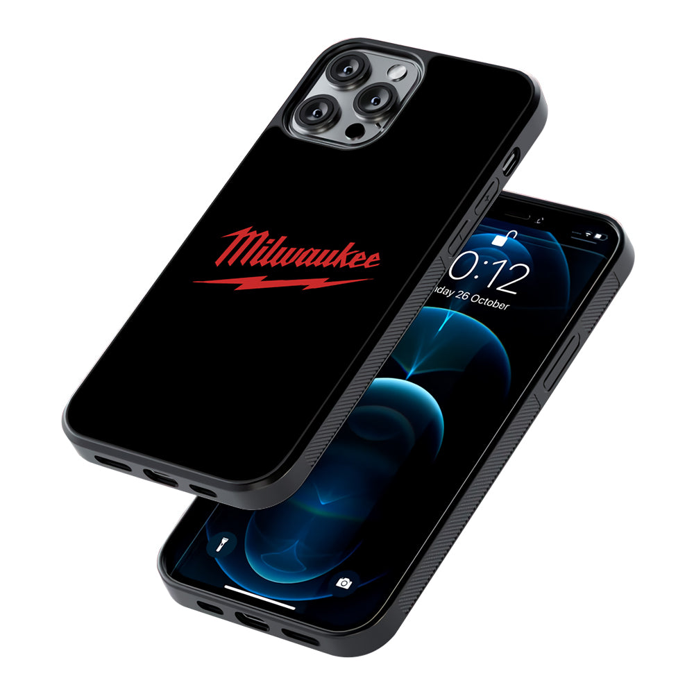 Milwaukee Tool Black Background 2D Rubber Phone Case | Durable Phone Case