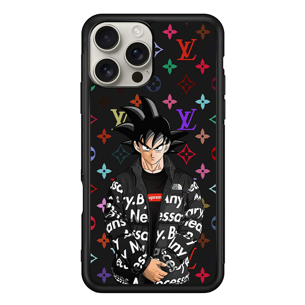 Louis Vuitton Goku Hypebeast iPhone 16 Pro Max Case | Slim Rubber Case for iPhone 16 Pro Max