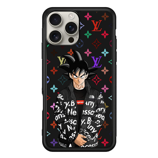 Louis Vuitton Goku Hypebeast iPhone 16 Pro Max Case | Slim Rubber Case for iPhone 16 Pro Max