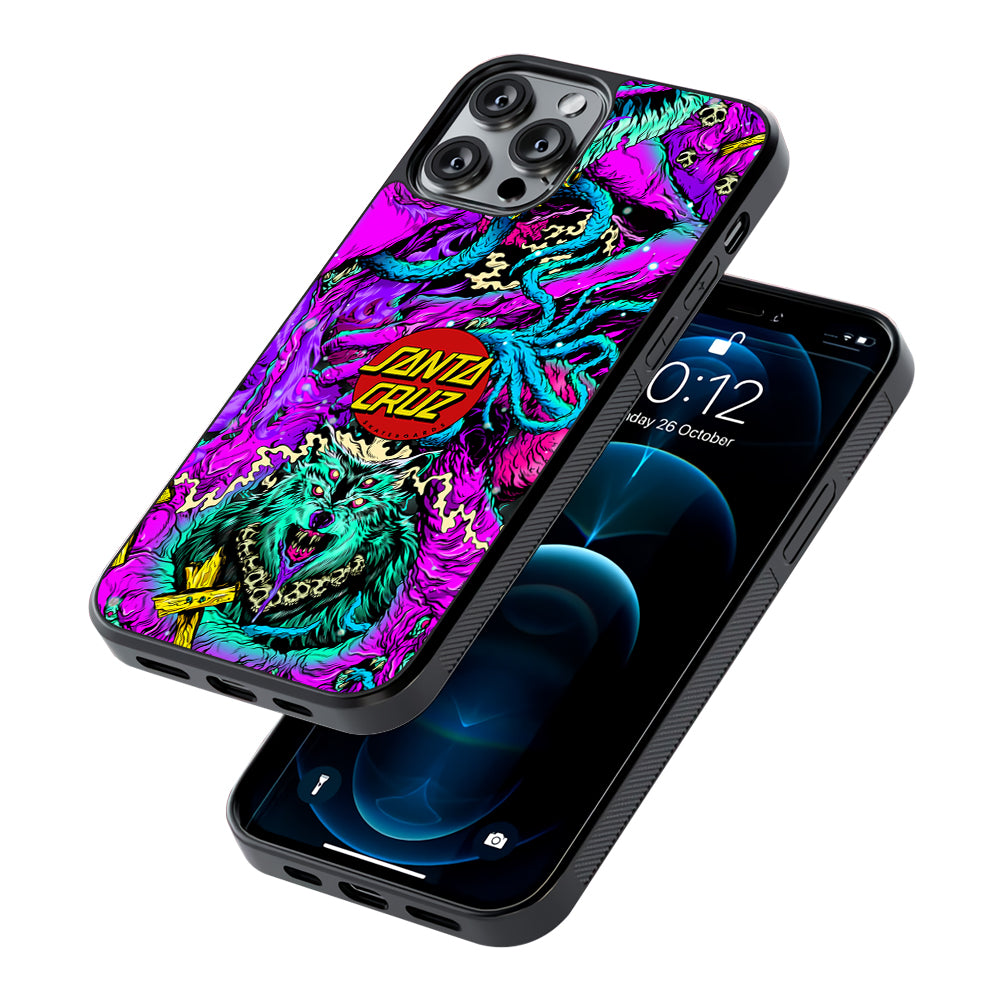 Santa Cruz Skateboard Wolf 2D Rubber Phone Case | Durable Phone Case