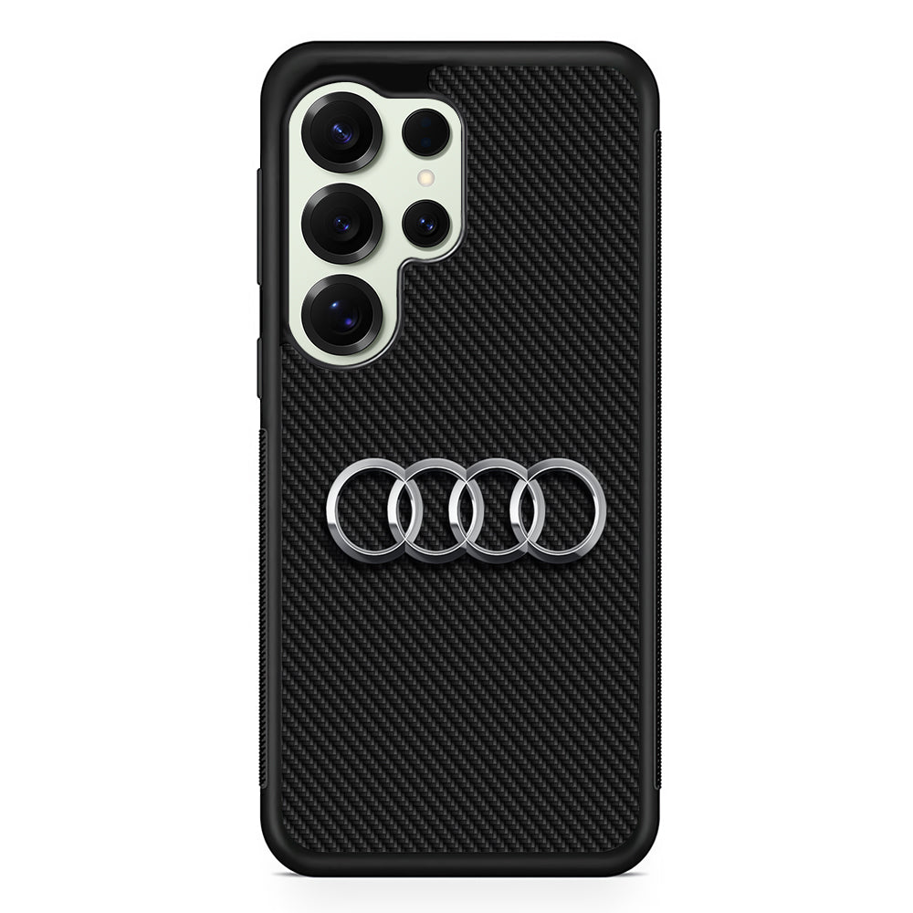 Audi Metal Against a Dark Carbon Samsung Galaxy S25 Ultra Case | Slim Rubber Case for Samsung Galaxy S25 Ultra