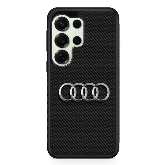 Audi Metal Against a Dark Carbon Samsung Galaxy S25 Ultra Case | Slim Rubber Case for Samsung Galaxy S25 Ultra