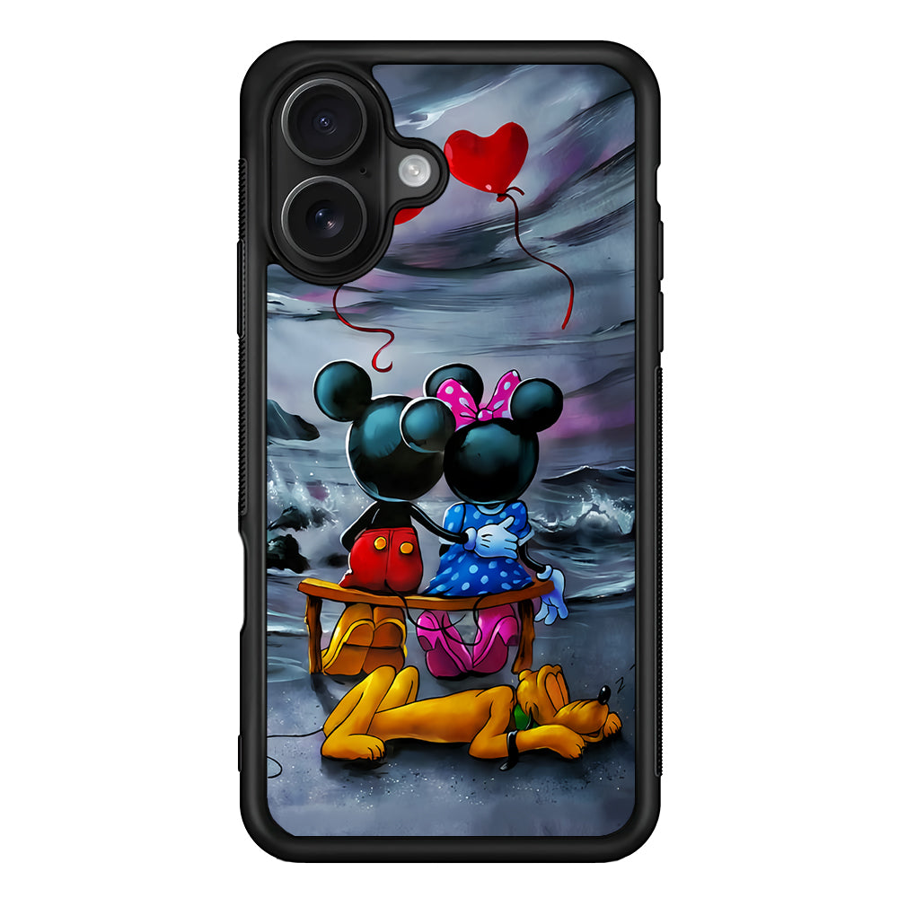 Mickey Minnie on The Beach iPhone 16 Case - Oxvistore