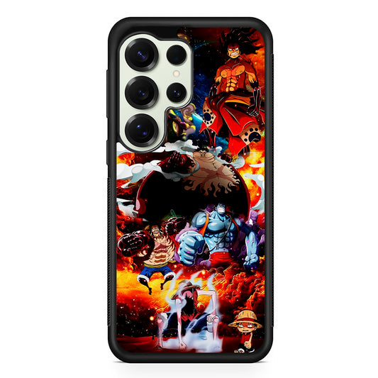 One Piece Luffy Transformation Samsung Galaxy S25 Ultra Case | Durable Rubber Case for Samsung Galaxy S25 Ultra