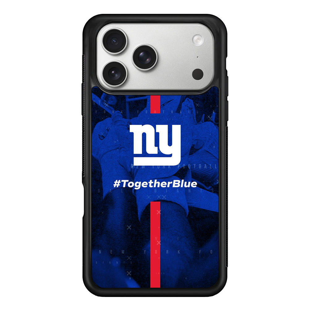 New York Giants Together Blue iPhone 17 Pro Case | Slim Rubber Case for iPhone 17 Pro