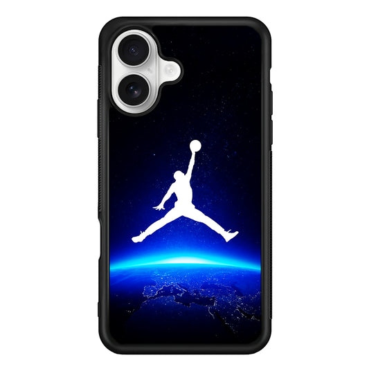 Air Jordan Logo Above Earth iPhone 16 Plus Case – Slim Fit Protective Phone Case
