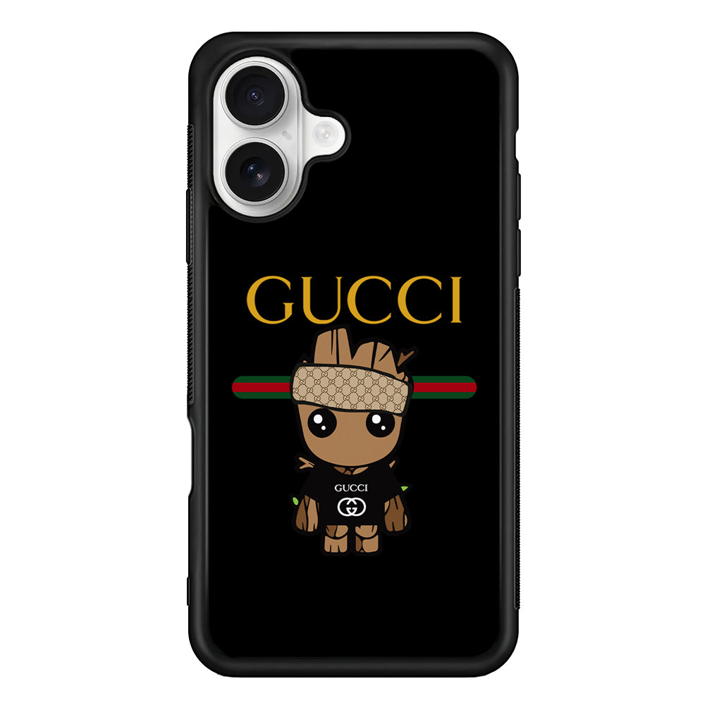 Gucci Groot Dope iPhone 16 Plus Case | Slim Rubber Case for iPhone 16 Plus