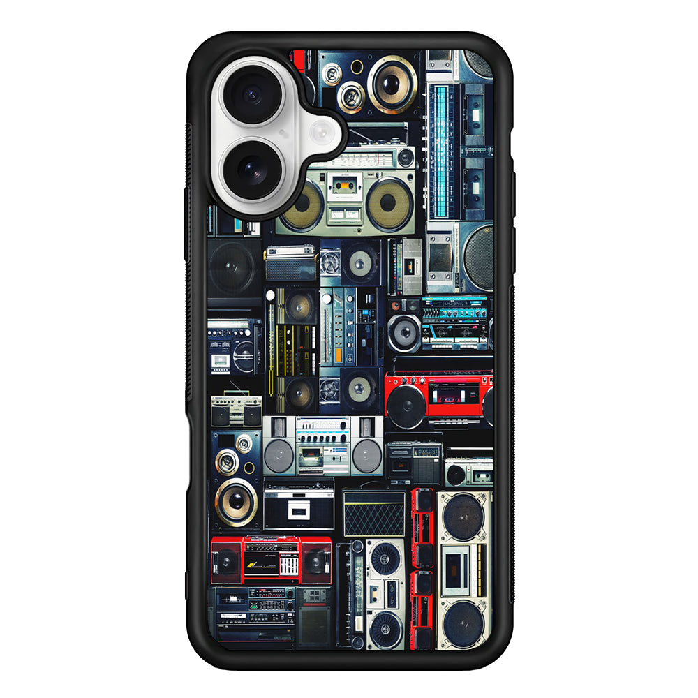 Hip Hop Cassette Tape Radio iPhone 16 Plus Case | Durable Protective Rubber Cover